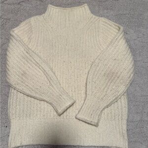 Madewell Cream Chunky Knit Turtleneck Sweater